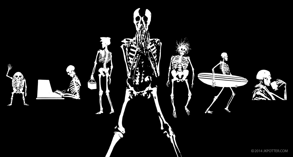 Illustration by JK Potter for Stephen King, Skeleton Crew, horror, grotesque, macabre, weird, supernatural, surreal, Scream/Press